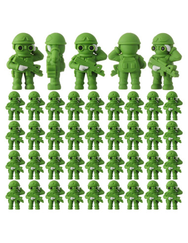 Figuras de Acción Soldados de Juguete Weysat 50 Pcs Verde