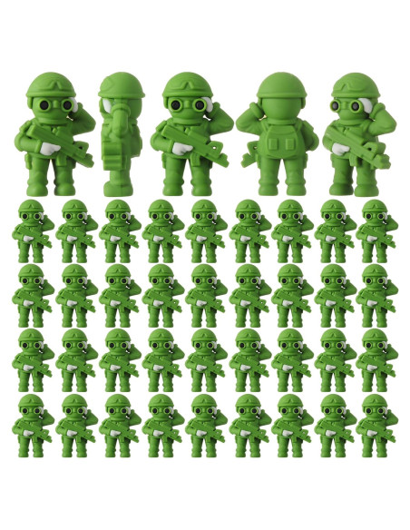 Figuras de Acción Soldados de Juguete Weysat 50 Pcs Verde