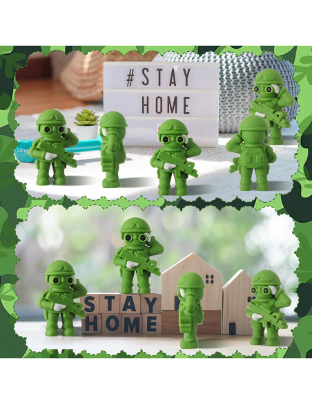 Figuras de Acción Soldados de Juguete Weysat 50 Pcs Verde