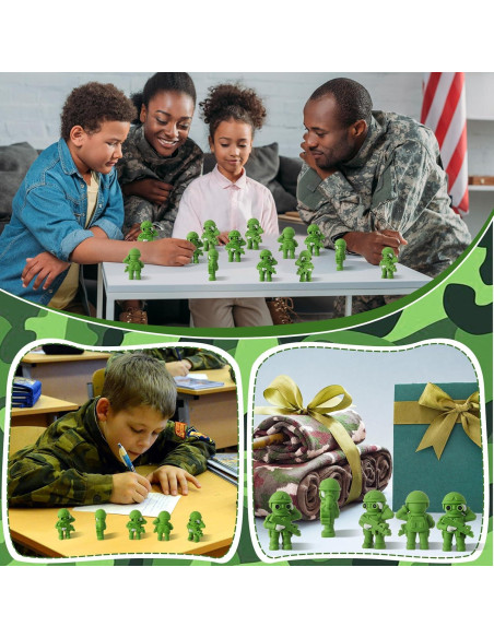 Figuras de Acción Soldados de Juguete Weysat 50 Pcs Verde