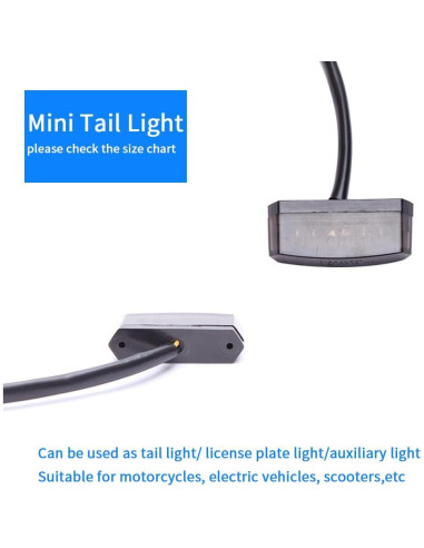 Luz Trasera LED DREAMIZER para Motocicleta y ATV 12V IP67