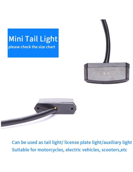 Luz Trasera LED DREAMIZER para Motocicleta y ATV 12V IP67