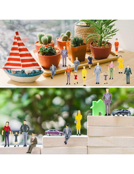 30 Mini Figuras de Personas Harrycle 1:30 Multicolor 5.5 cm