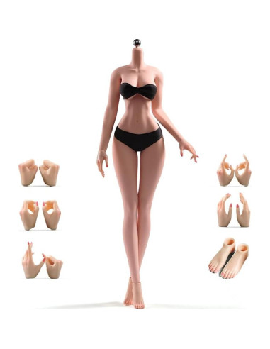 Cuerpo Femenino Escala 1/6 RoofWorld Piel Normal 30cm Flexible