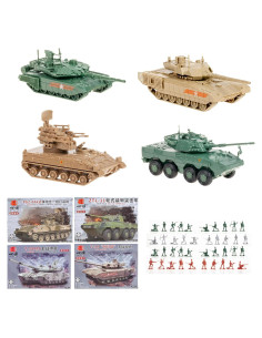 Juego de Modelos Militares 1:72 - 4 Vehículos + 40 Figuras