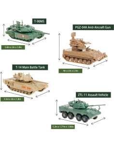 Juego de Modelos Militares 1:72 - 4 Vehículos + 40 Figuras 2