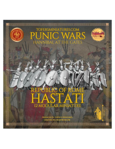 Miniaturas de Tofer Hastati República Romana 28 mm - 12 Piezas