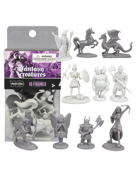 Juego de figuras de acción SCS Direct - 10 criaturas RPG pintables Juego de figuras de acción SCS Direct - 10 criaturas RPG pintables