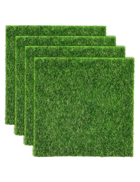 Césped Falso Decorativo Shindel 4 Paquetes 15.24x15.24 cm