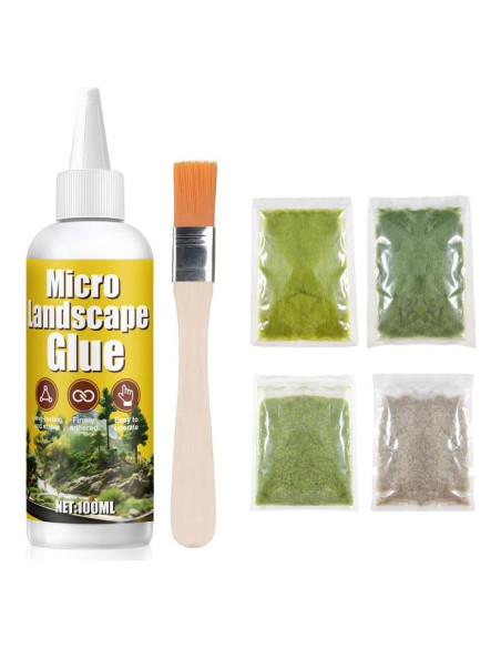 Kit de Paisaje en Miniatura JAOJAO - 100ml Pegamento + 120g Césped Estático