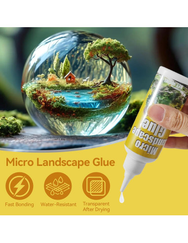Kit de Paisaje en Miniatura JAOJAO - 100ml Pegamento + 120g Césped Estático
