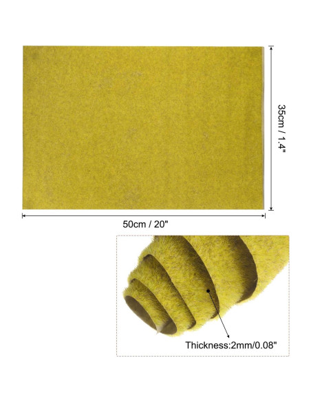 Alfombra de Césped Artificial MECCANIXITY 35x50cm Amarillo Dorado