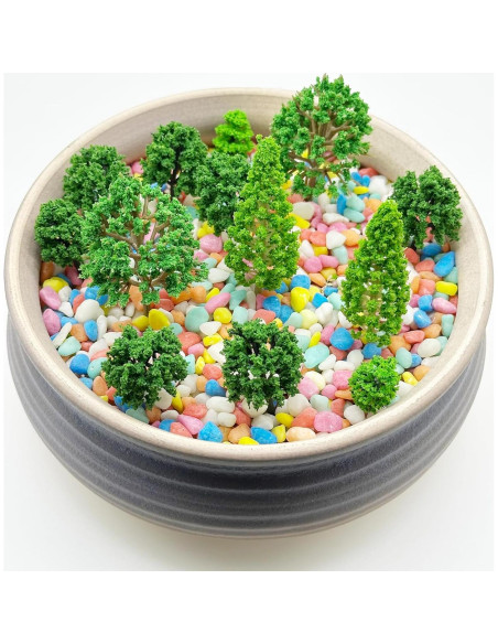 Cayway 90 PCS Árboles Miniatura Mezclados para Modelismo DIY
