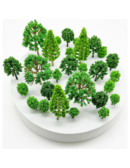 Cayway 90 PCS Árboles Miniatura Mezclados para Modelismo DIY