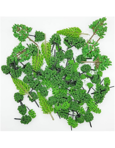 Cayway 90 PCS Árboles Miniatura Mezclados para Modelismo DIY