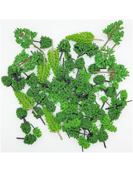 Cayway 90 PCS Árboles Miniatura Mezclados para Modelismo DIY