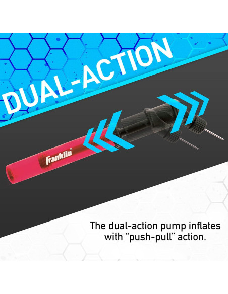Bomba de Inflado Doble Acción Franklin Sports 19 cm Manual