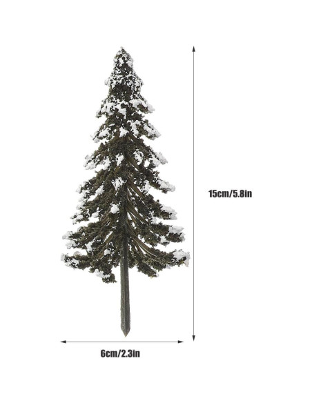 12 Mini Árboles de Pino Falsos para Diorama y Manualidades