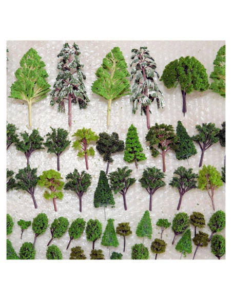 25 Árboles Modelo Mezclados NW para Escenario de Tren 2-6 cm