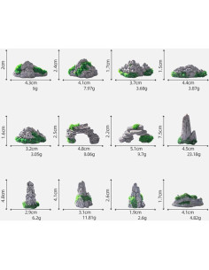 12 Estatuas Miniatura de Resina para Jardín y Terrario UUYYEO 2