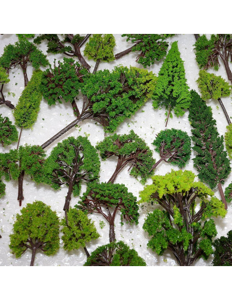 25 Árboles Modelo Mezclados NW para Escenario de Tren 2-6 cm