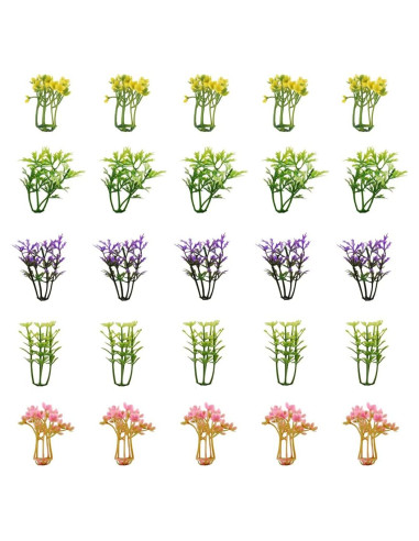 100 Árboles Mini Coloridos BAENRCY para Modelismo Escenario