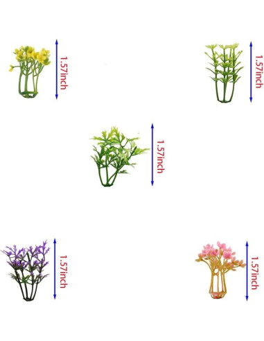 100 Árboles Mini Coloridos BAENRCY para Modelismo Escenario
