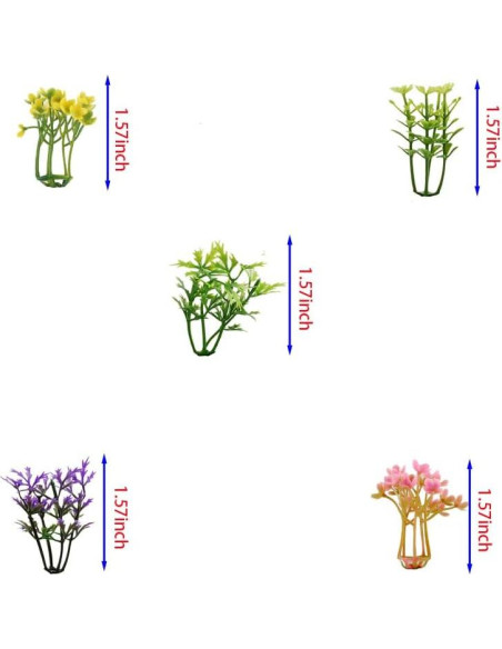 100 Árboles Mini Coloridos BAENRCY para Modelismo Escenario