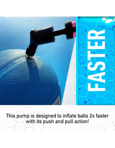 Bomba de Inflado Doble Acción Franklin Sports 19 cm Manual