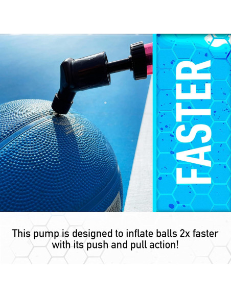 Bomba de Inflado Doble Acción Franklin Sports 19 cm Manual