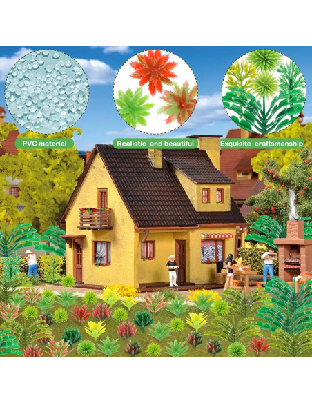 82 Piezas Plantas Miniatura Árboles QUOZUO para Jardín y Ferrocarril