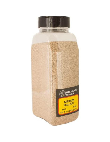 Grava Ballast 945 cm Woodland Scenics para Ferromodelismo