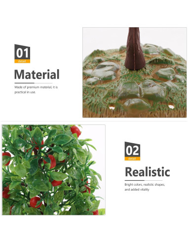 Árbol de Manzana Artificial FOMIYES 2 Pcs Miniatura Decorativa