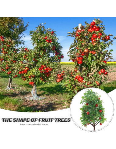Árbol de Manzana Artificial FOMIYES 2 Pcs Miniatura Decorativa