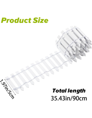 Mini Valla de Jardín de Hadas 2 PCS Plástico 90x5 cm