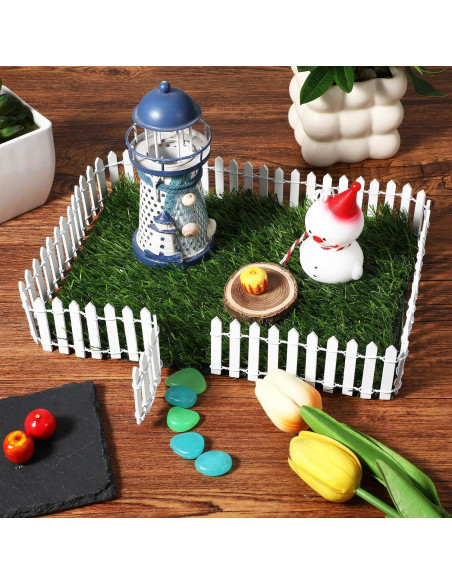 Mini Valla de Jardín de Hadas 2 PCS Plástico 90x5 cm