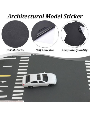 OLYCRAFT 10 Hojas Pegatinas de Carretera PVC 31x21.5cm