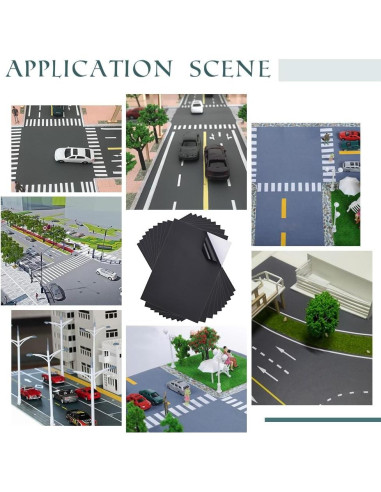 OLYCRAFT 10 Hojas Pegatinas de Carretera PVC 31x21.5cm