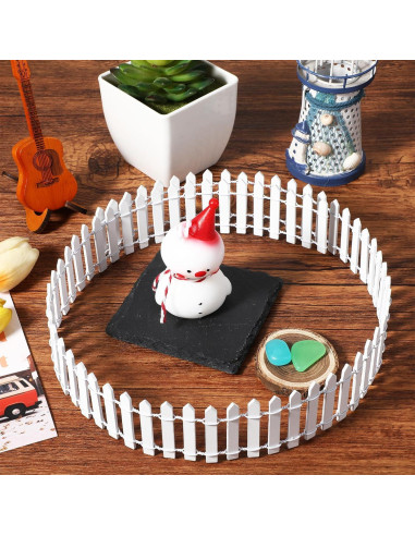 Mini Valla de Jardín de Hadas 2 PCS Plástico 90x5 cm