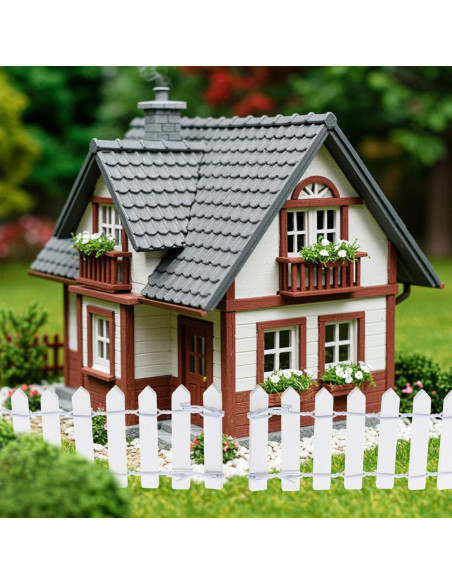 Mini Valla de Jardín de Hadas 2 PCS Plástico 90x5 cm