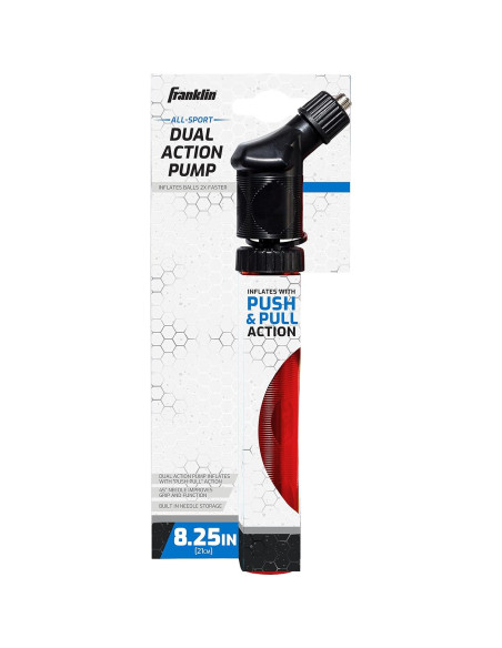 Bomba de Inflado Doble Acción Franklin Sports 19 cm Manual