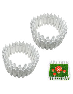 Cerca de Jardín de Hadas Miniatura YFANITI 89cm Blanca 2 Pcs