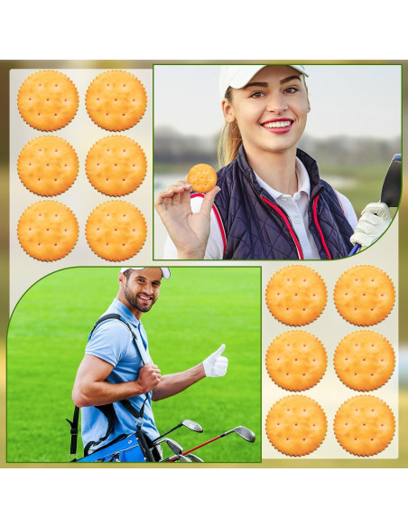 12 Marcadores de Pelotas de Golf Foilswirl Cookies Amarillo