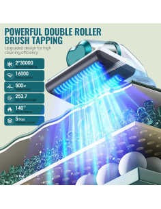 Aspiradora de Colchones JPHYLL KM-PA1600-SE 500W UV-C 16Kpa 2