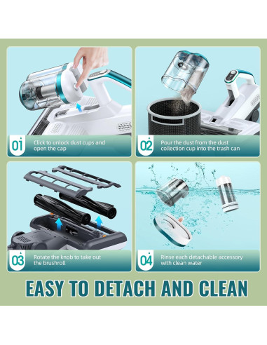 Aspiradora de Colchones JPHYLL KM-PA1600-SE 500W UV-C 16Kpa