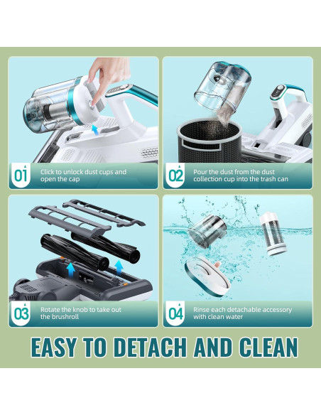 Aspiradora de Colchones JPHYLL KM-PA1600-SE 500W UV-C 16Kpa