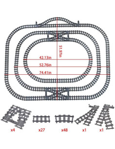 Accesorios de Vías de Tren MXIZYDAOY con Cruce Ferroviario 2