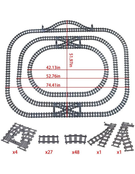 Accesorios de Vías de Tren MXIZYDAOY con Cruce Ferroviario