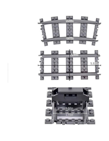 Accesorios de Vías de Tren MXIZYDAOY con Cruce Ferroviario