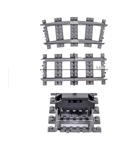 Accesorios de Vías de Tren MXIZYDAOY con Cruce Ferroviario